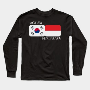 Korean Indonesian - Korea, Indonesia Long Sleeve T-Shirt